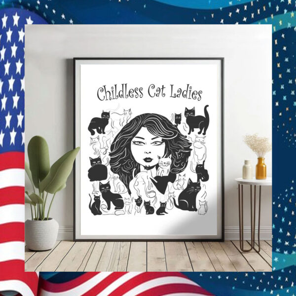 Childless Cat Ladies For Kamala Art Poster