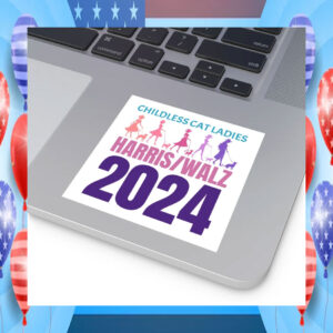 Childless Cat Ladies Harris Walz 2024 Stickers