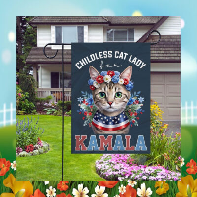Childless Cat Lady For Kalama Harris 2024 Flag