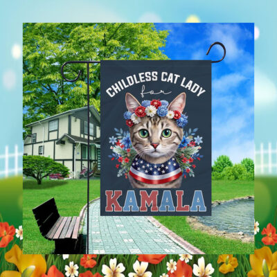 Childless Cat Lady For Kalama Harris 2024 Flag