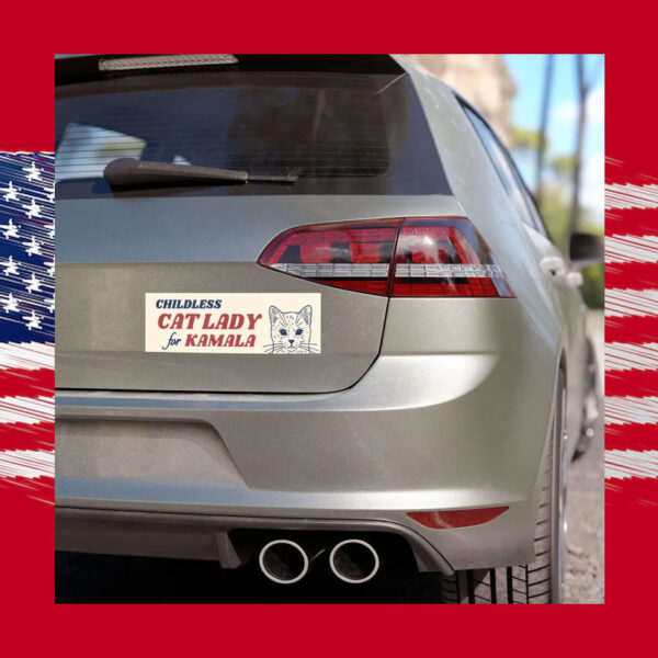 Childless Cat Lady For Kamala Bumper Magnet