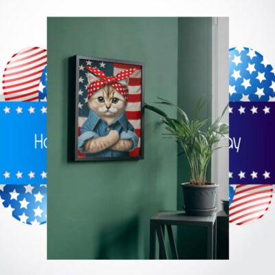 Childless Cat Lady For Kamala Harris 2024 Poster