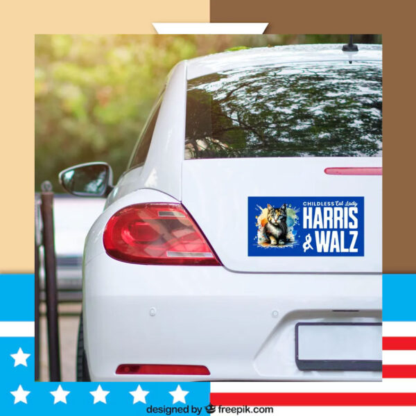 Childless Cat Lady Harris & Walz Sticker