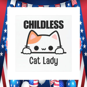 Childless Cat Lady Kamala Car Magnet