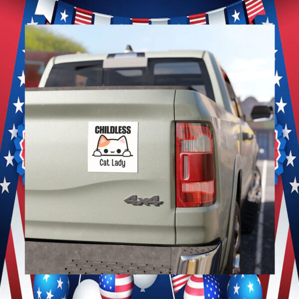 Childless Cat Lady Kamala Car Magnet