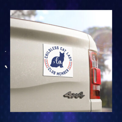 Childless Cat Lady Kamala Club Member Car Magnet