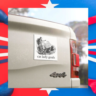 Childless Cat Lady Kamala Goals Car Magnet