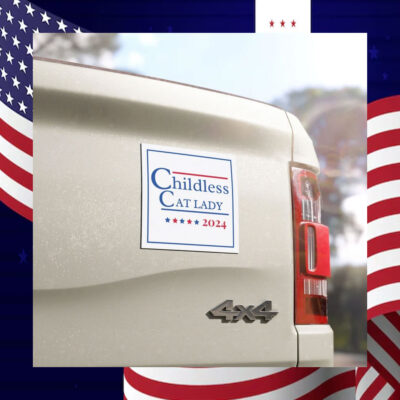 Childless Cat Lady Kamala Harris 2024 Car Magnets