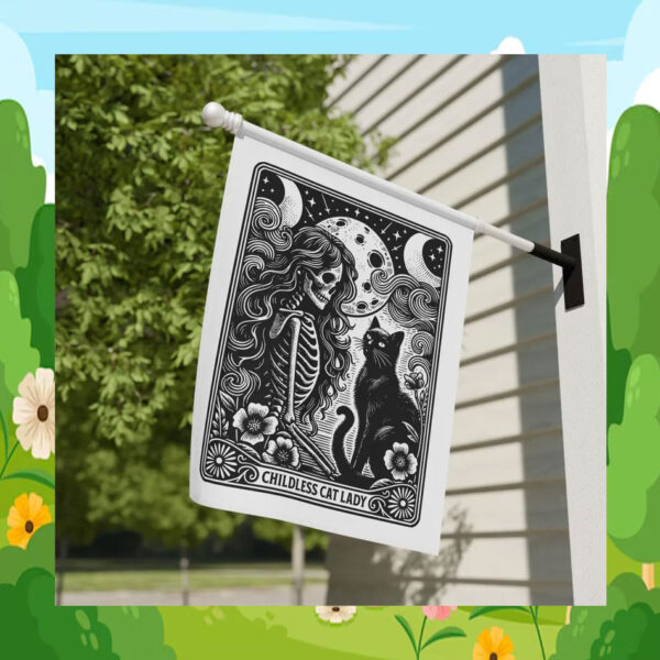 Childless Cat Lady for Kamala Harris Funny Garden Flag