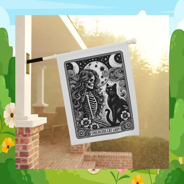 Childless Cat Lady for Kamala Harris Funny Garden Flag