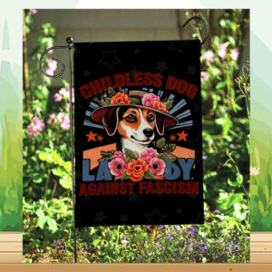 Childless Dog Against Fascism For Kamala Flag