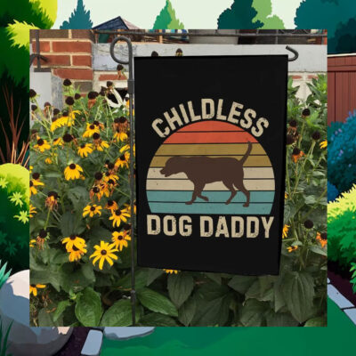 Childless Dog Daddy for Kamala 2024 Flag