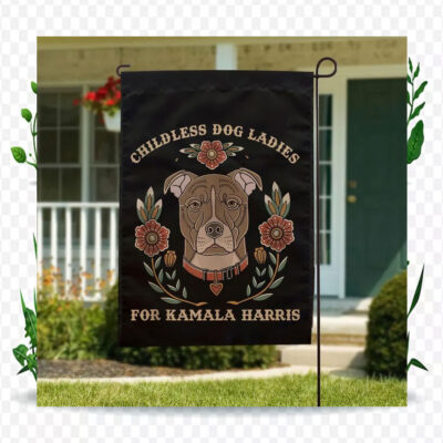 Childless Dog Ladies For Kamala Harris Flag