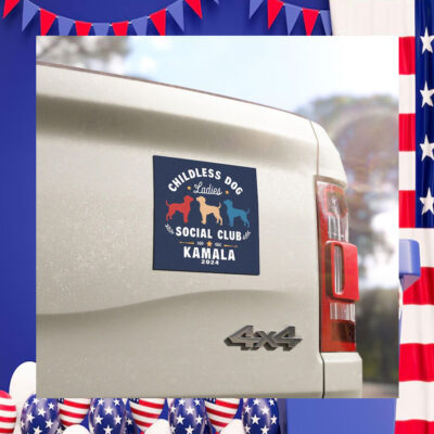 Childless Dog Ladies Social Club Kamala Car Magnet