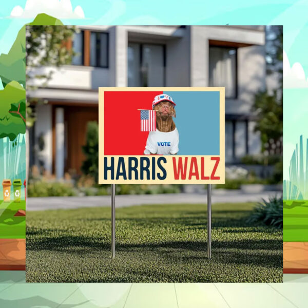 Childless Dog Ladies Vote Harris Walz Yard Sign