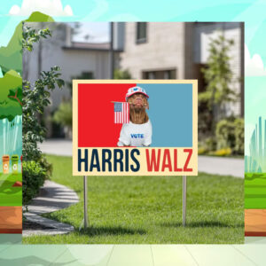 Childless Dog Ladies Vote Harris Walz Yard Sign
