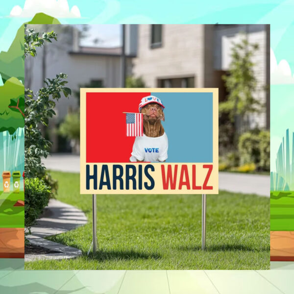 Childless Dog Ladies Vote Harris Walz Yard Sign