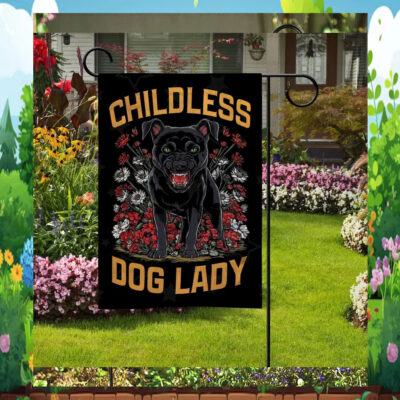 Childless Dog Lady For Kamala Flag
