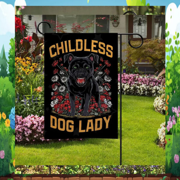 Childless Dog Lady For Kamala Flag