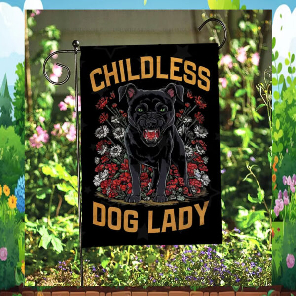 Childless Dog Lady For Kamala Flag