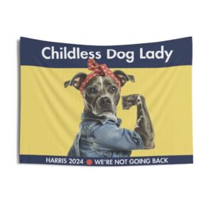 Childless Dog Lady Kamala Harris Indoor Wall Tapestry