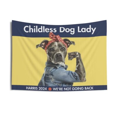 Childless Dog Lady Kamala Harris Indoor Wall Tapestry