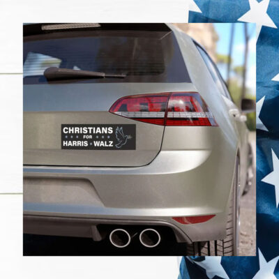 Christians For Harris Walz 2024 Car Magnet
