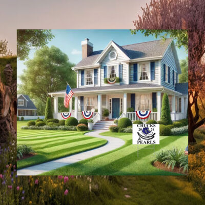 Chuck 2024 & Pearls Kamala Harris Yard Sign