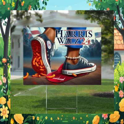 Chucks And Pearls Harris Walz 2024 Yard Sign