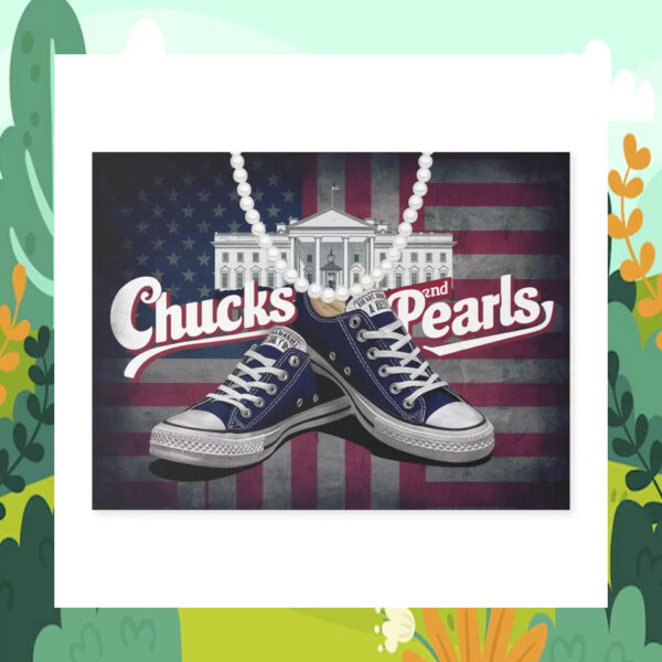 Chucks and Pearls Kamala Harris 24 Yard Sign