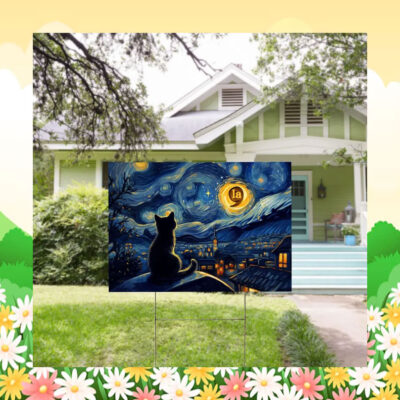 Comma La Cat For Kamala 2024 President Yard Sign