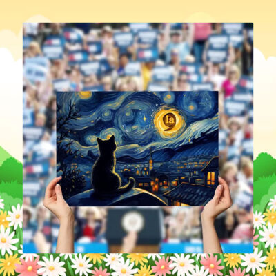 Comma La Cat For Kamala 2024 President Yard Sign