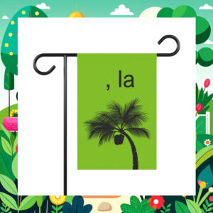 Comma La Coconut Tree Brat Green Kamala Harris Garden Flag