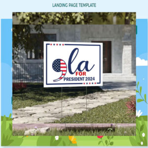 Comma La For President Kamala 2024 Yard Sign