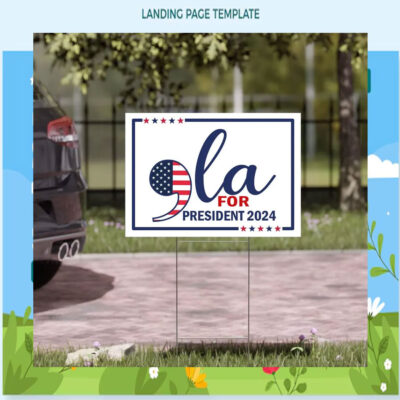 Comma La For President Kamala 2024 Yard Sign