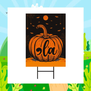 Comma La Harris Halloween Yard Sign