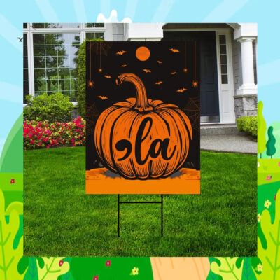 Comma La Harris  Halloween Yard Sign