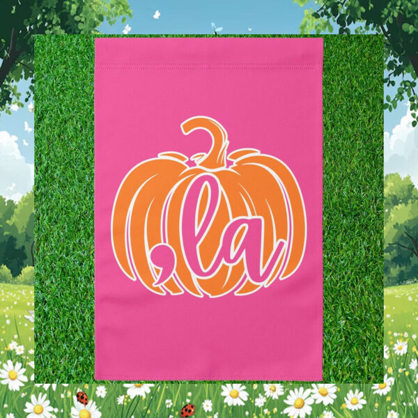 Comma La Harris Orange Pumpkin Halloween Flag