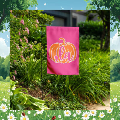 Comma La Harris Orange Pumpkin Halloween Flag