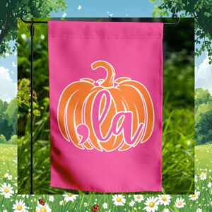 Comma La Harris Orange Pumpkin Halloween Flag