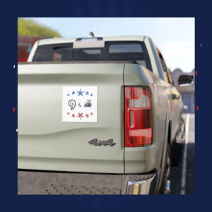 Comma La Harris & The Coach 2024 Car Magnet