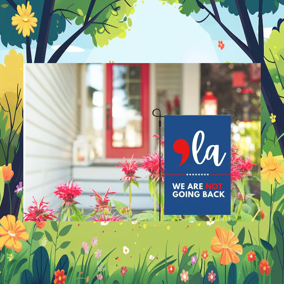 Comma La Harris We Are Not Going Back Flag