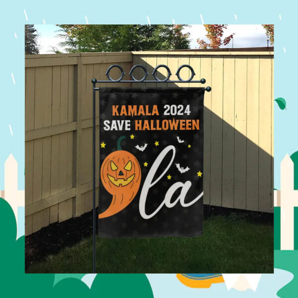 Comma La Kamala 2024 Save Halloween Flag
