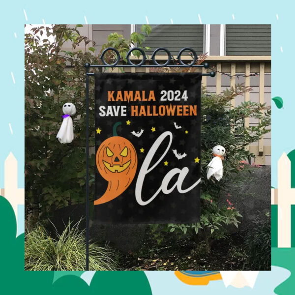 Comma La Kamala 2024 Save Halloween Flag