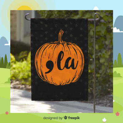 Comma La Kamala Halloween Flag