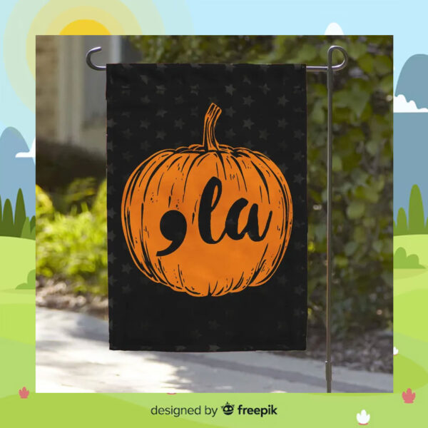 Comma La Kamala Halloween Flag
