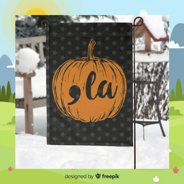 Comma La Kamala Halloween Flag