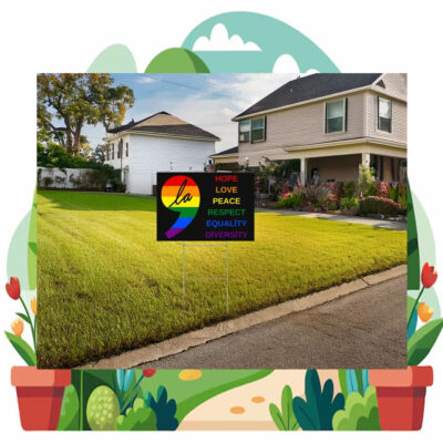 Comma La Kamala Hope Love Peace Respect Equality Diversity Yard Sign