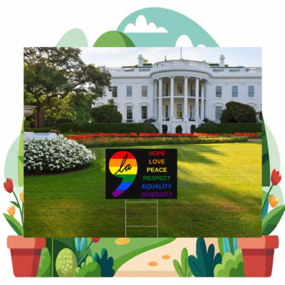 Comma La Kamala Hope Love Peace Respect Equality Diversity Yard Sign