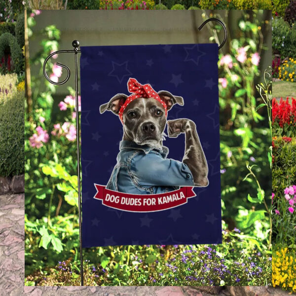Dog Dudes For Kamala Flag